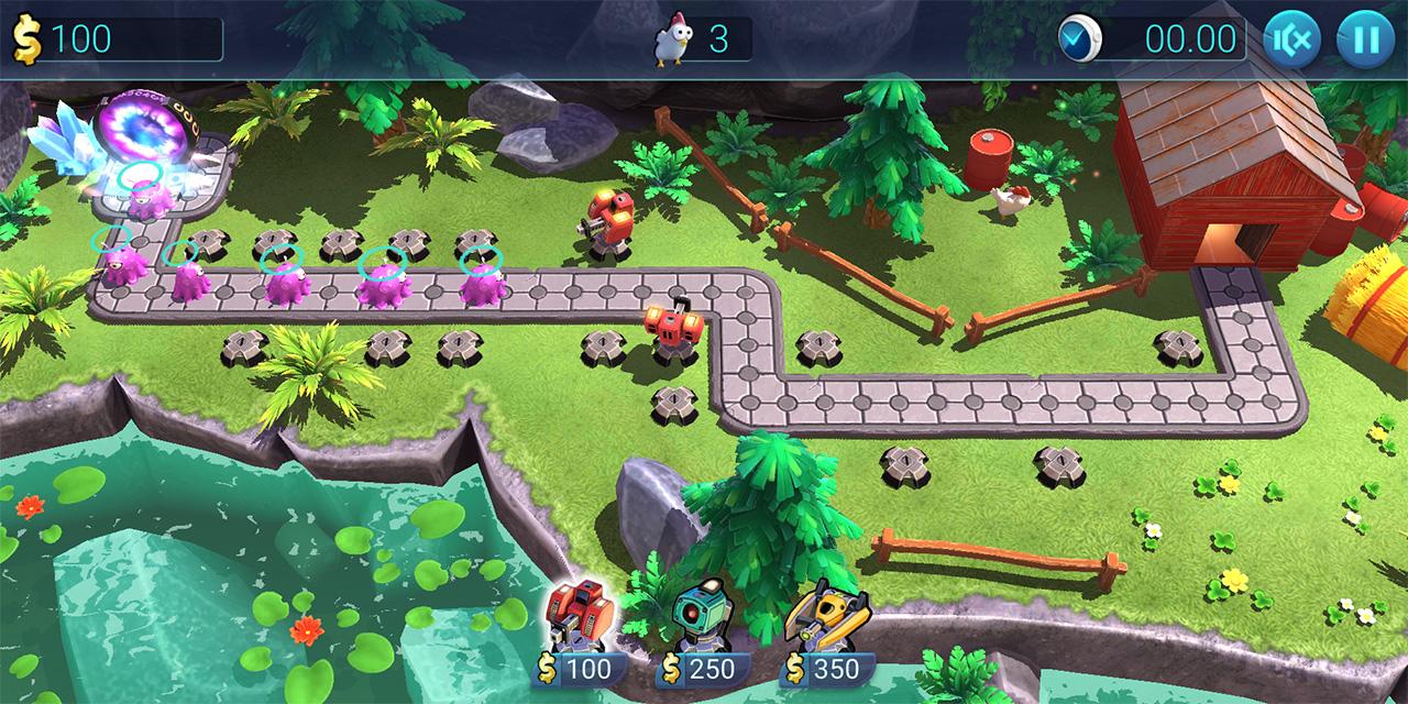 Defenchick TD - Tower Defense 3D game スクリーンショット1