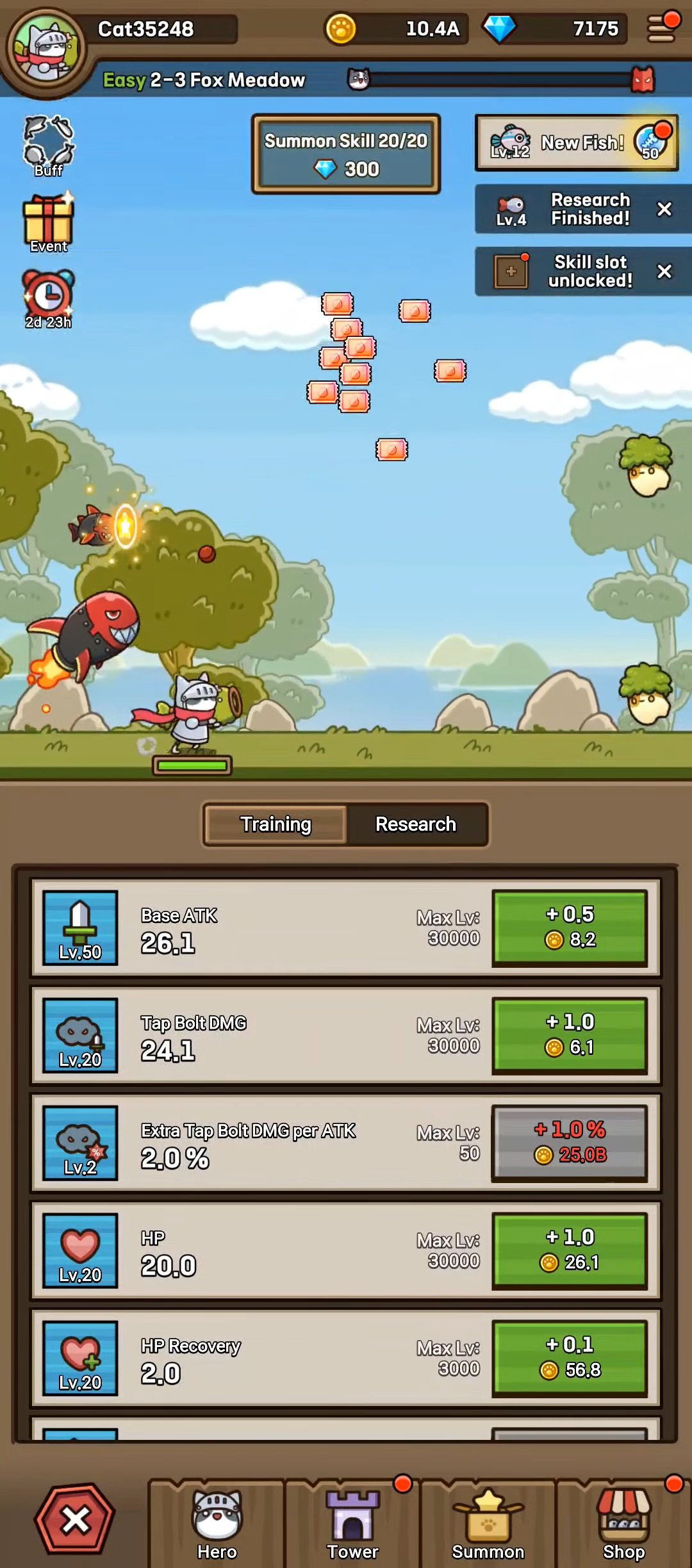 Cat Hero : Idle RPG screenshot 1