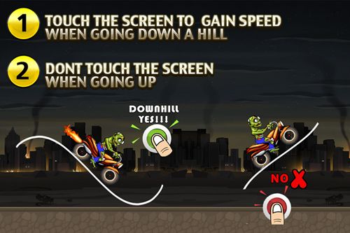 Angry zombies: Bike race in Russian