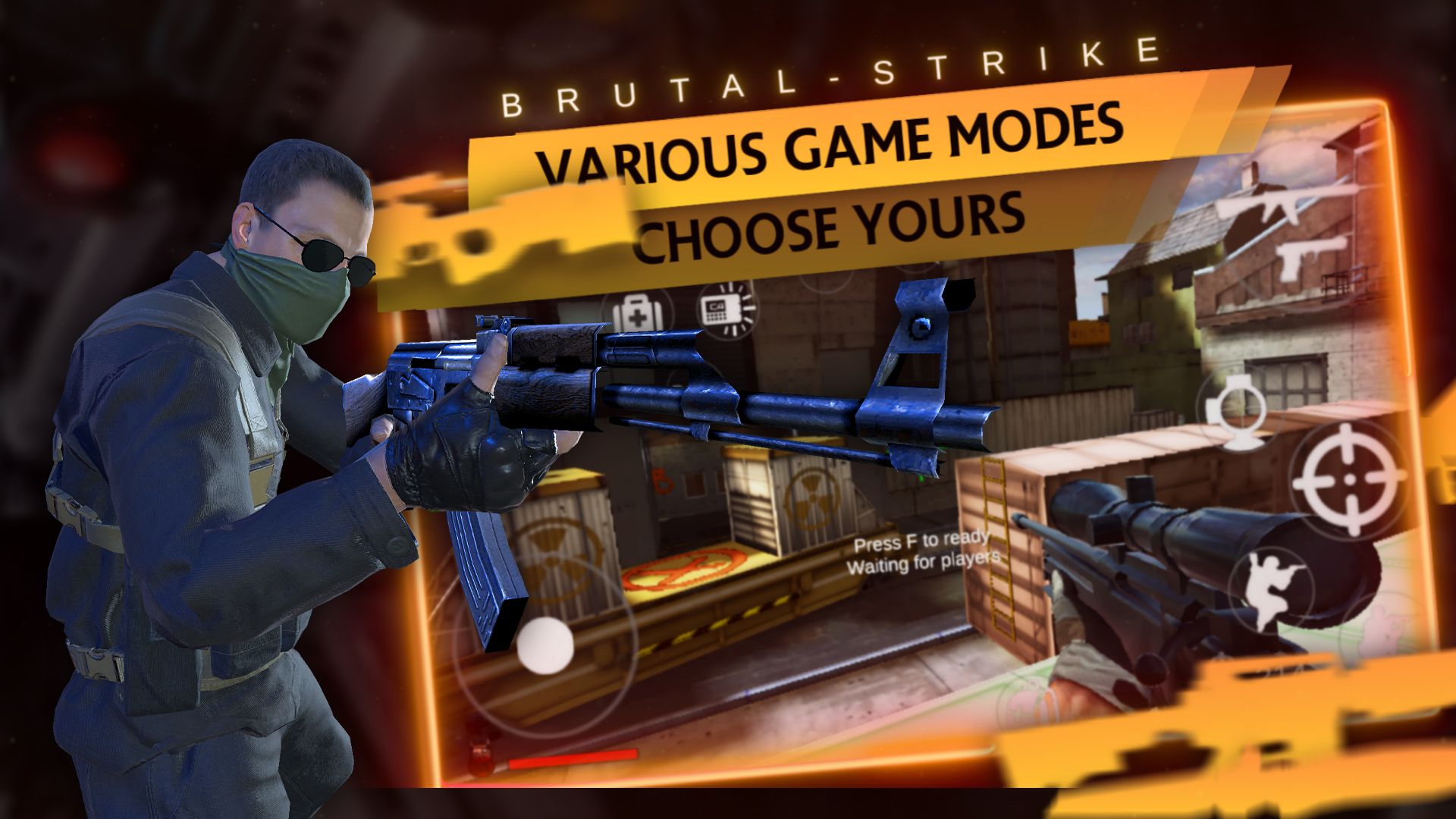 Brutal Strike Новый онлайн пвп шутер в стиле кс го для Android