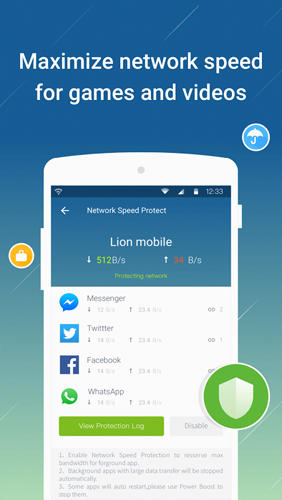 Application Android Network Master: Test de vitesse