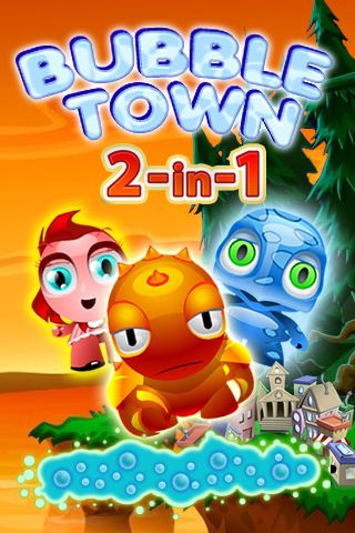 logo Bubble town 2 in 1