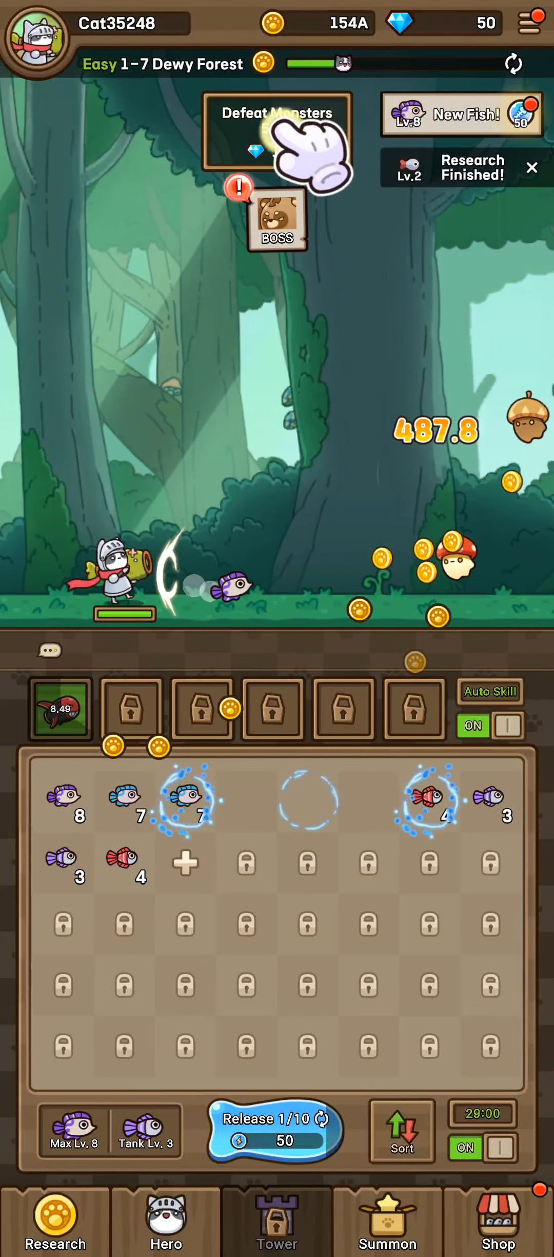 Cat Hero : Idle RPG capture d'écran 1