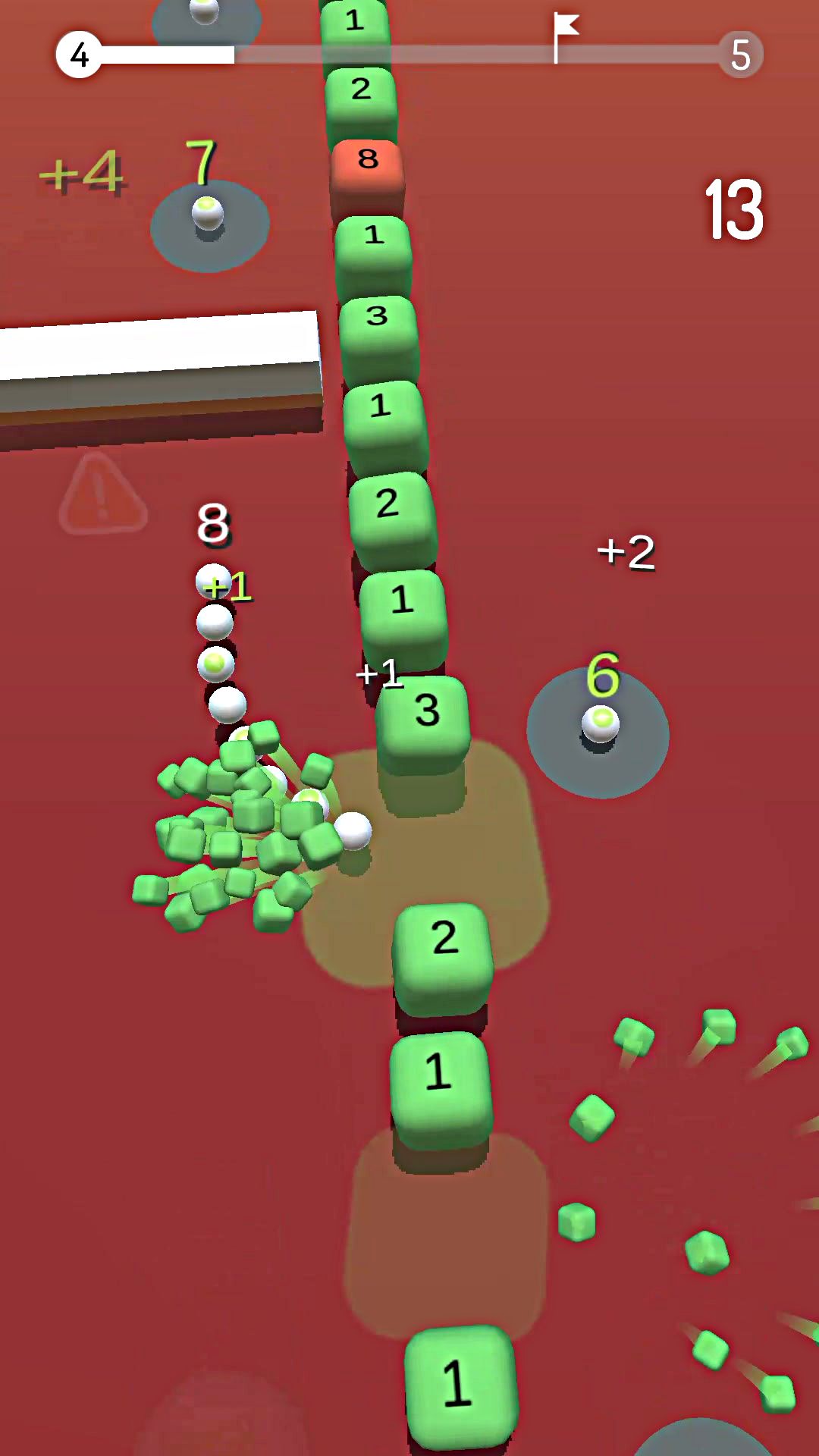 Snake Balls vs Blocks 3D captura de tela 1