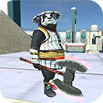 Panda superhero icon