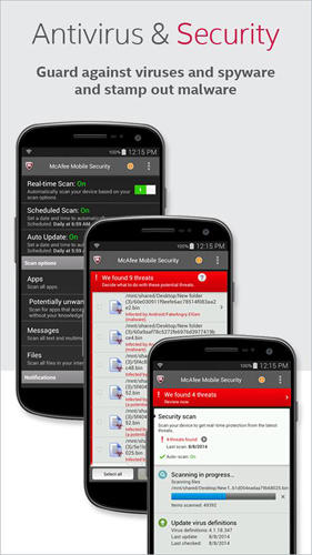 Completely clean version McAfee: Mobile security without mods