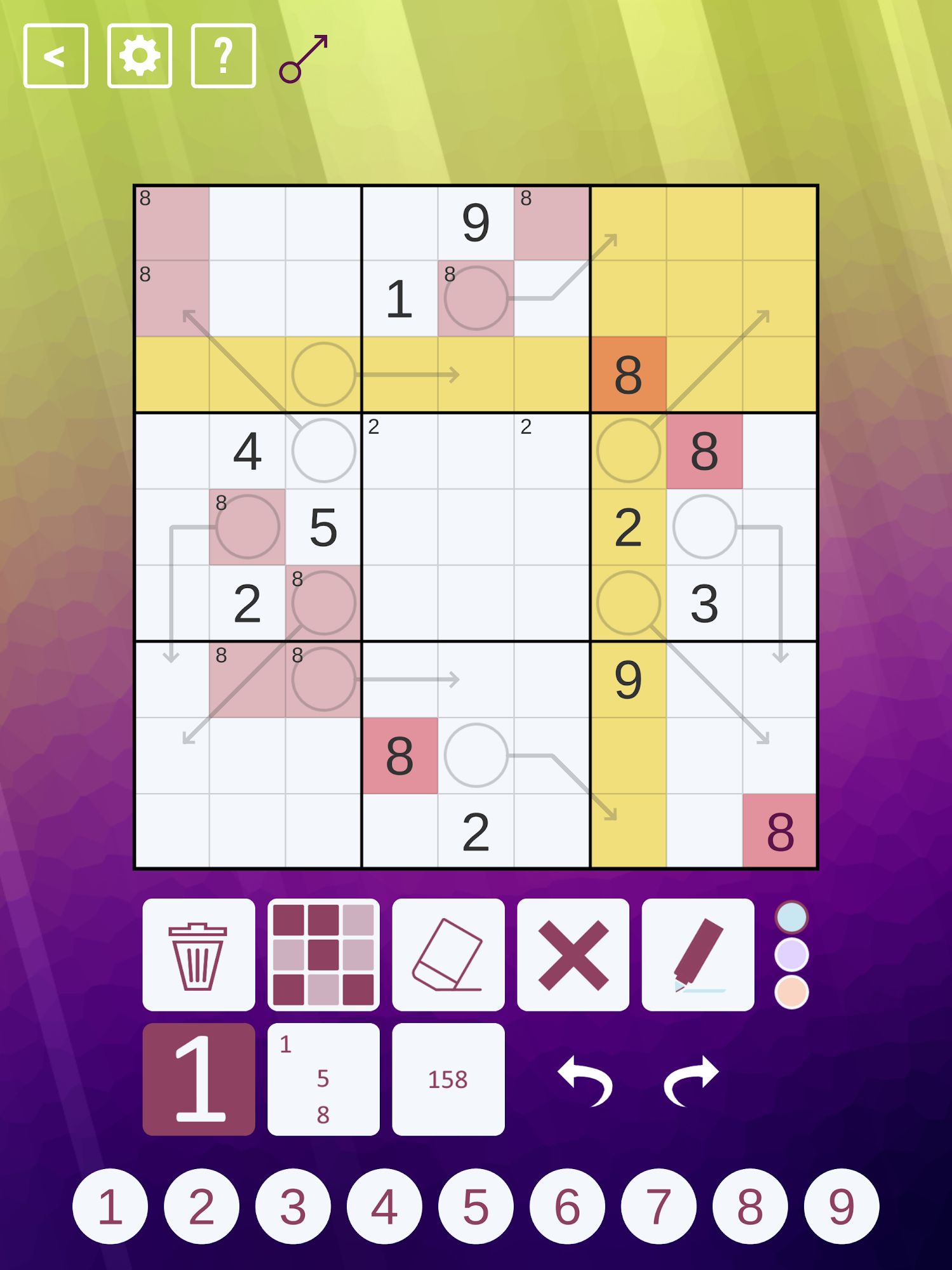 Arrow Sudoku screenshot 1