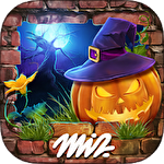Hidden objects. Halloween games: Haunted holiday icon