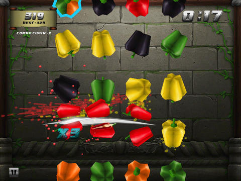 O samurai contra legumes para iPhone grátis