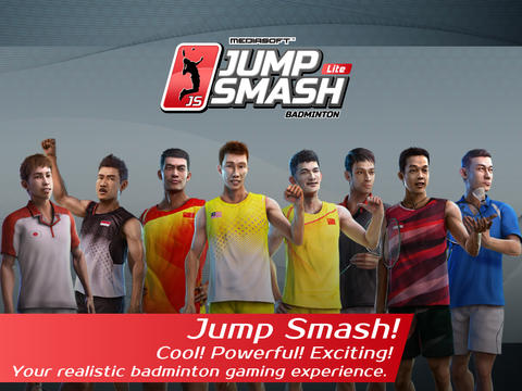 logo Badminton. Saltar e bater