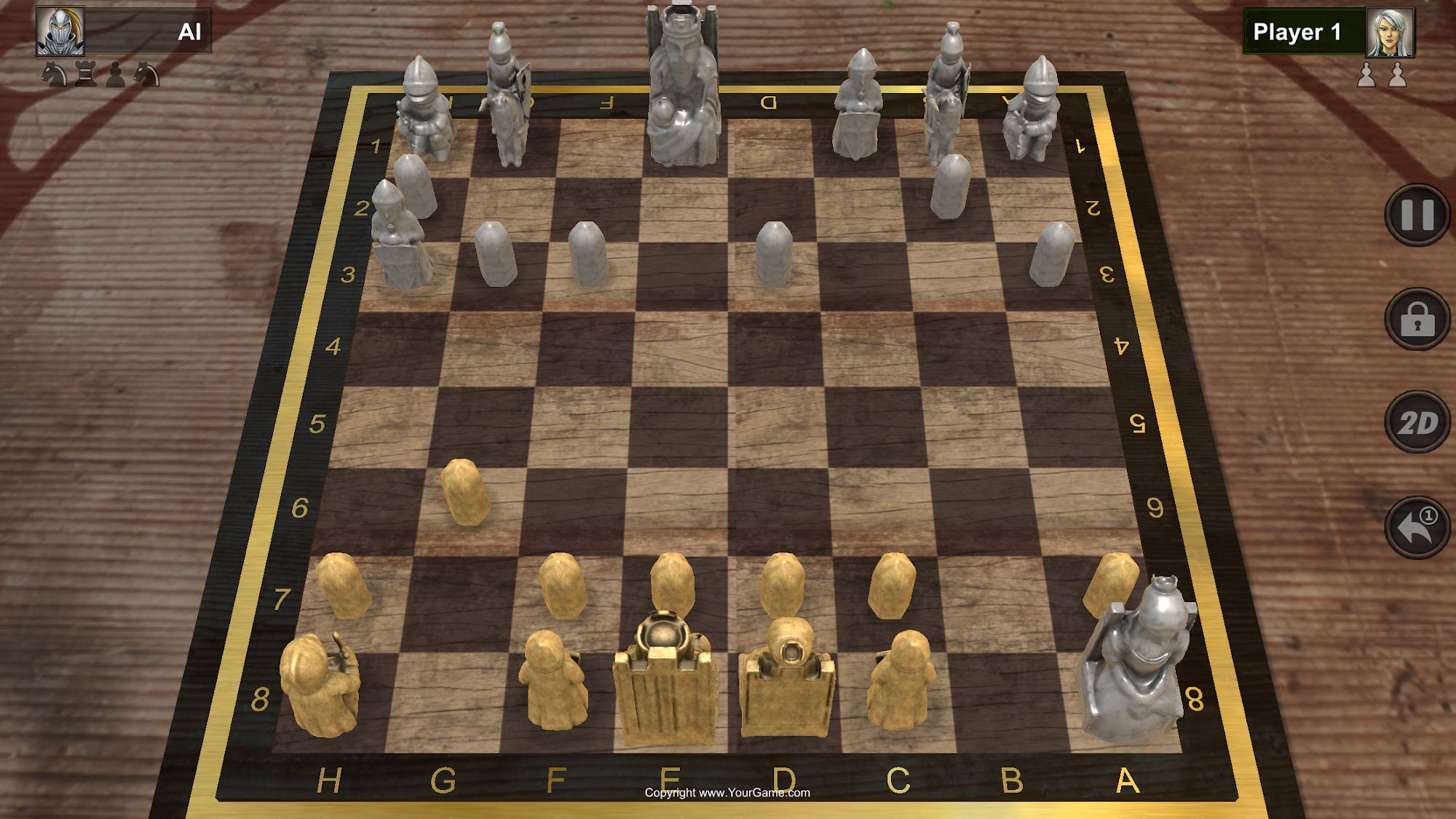 Medieval Chess 3D captura de pantalla 1