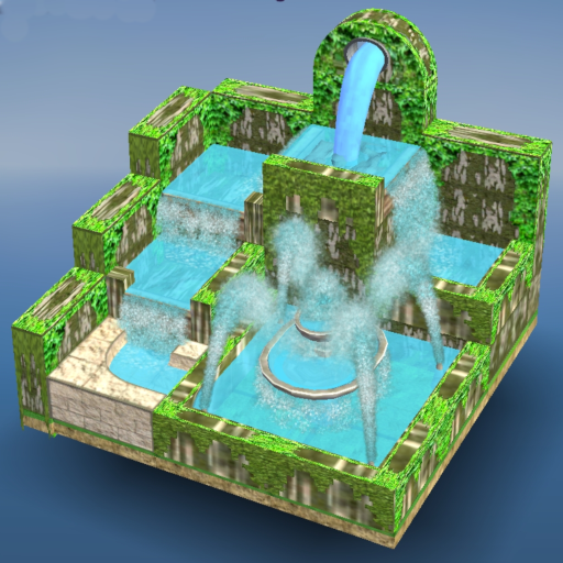 Flow Water Fountain 3D Puzzle Symbol