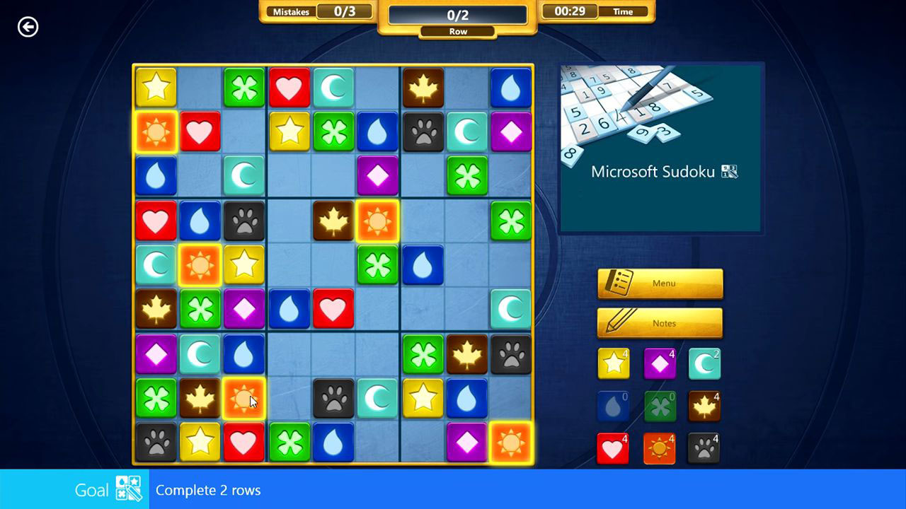 Microsoft Sudoku capture d'écran 1