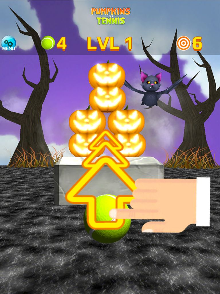 Pumpkins vs Tennis Knockdown screenshot 1