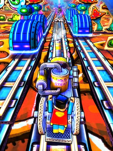 Corrida de trem do papel