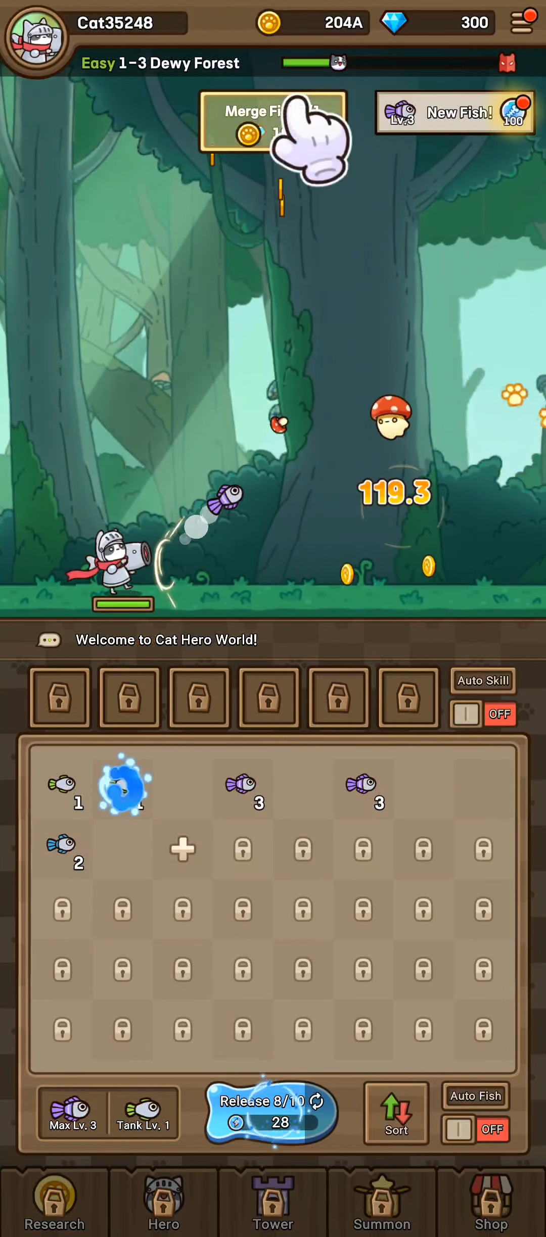 Cat Hero : Idle RPG pour Android