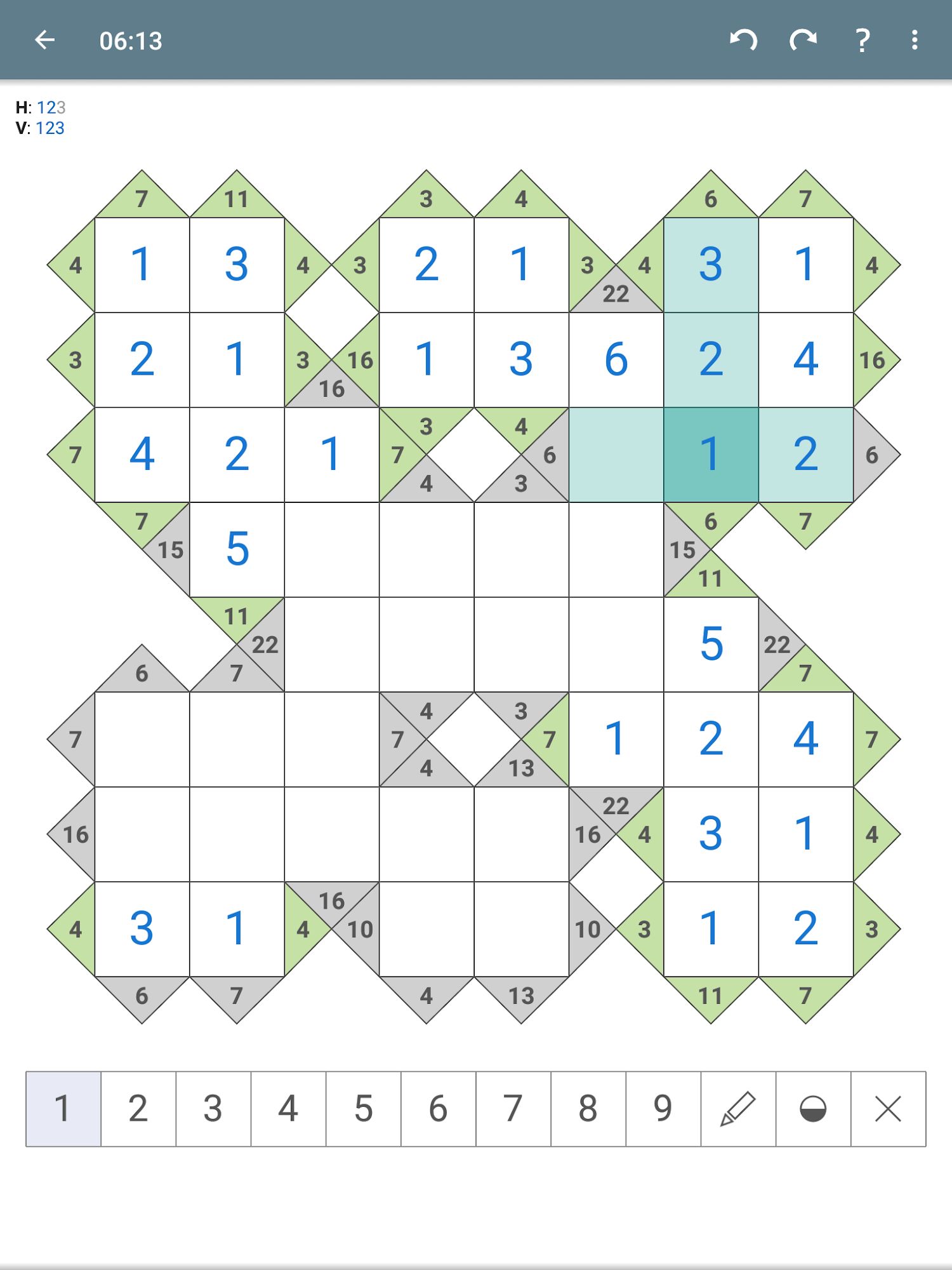 Kakuro (Cross Sums) - Classic Puzzle Game captura de tela 1