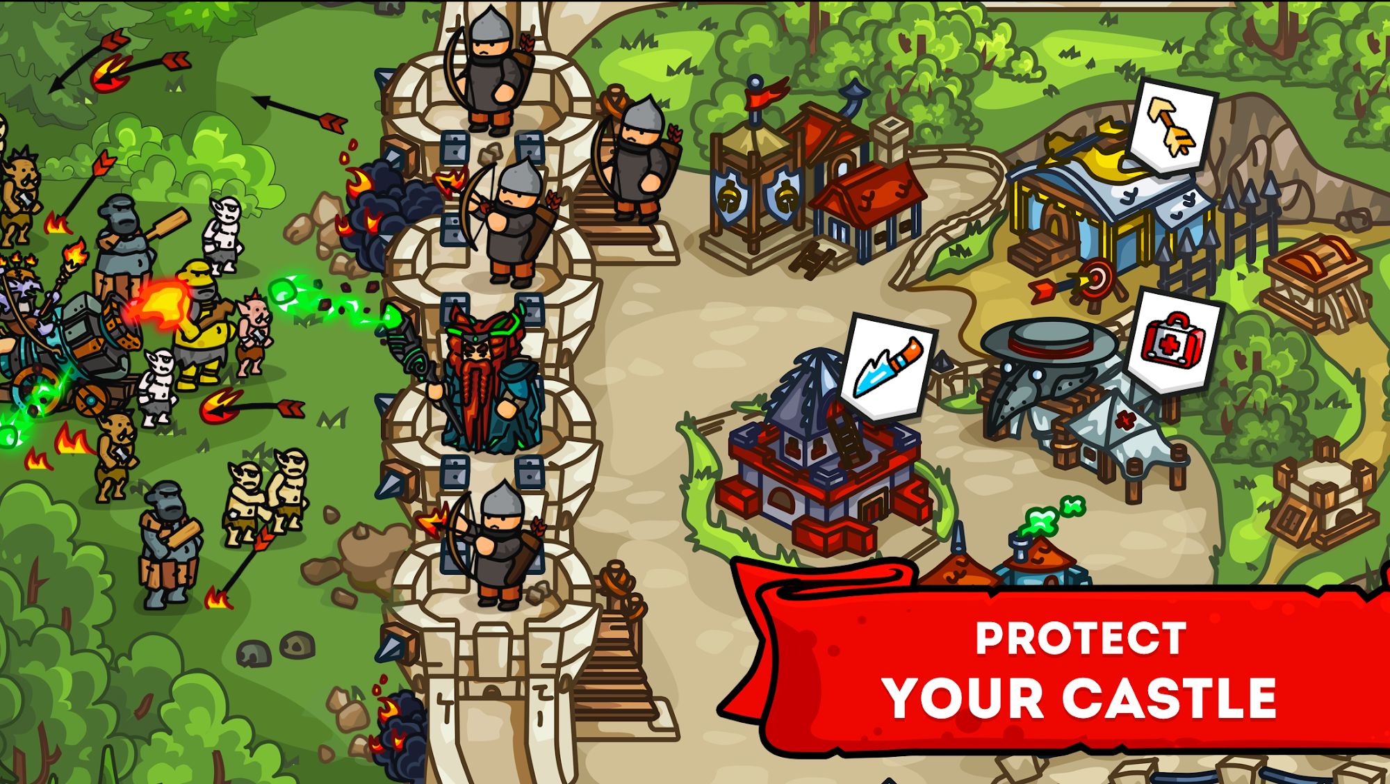 Towerwall - castle defense management strategy screenshot 1