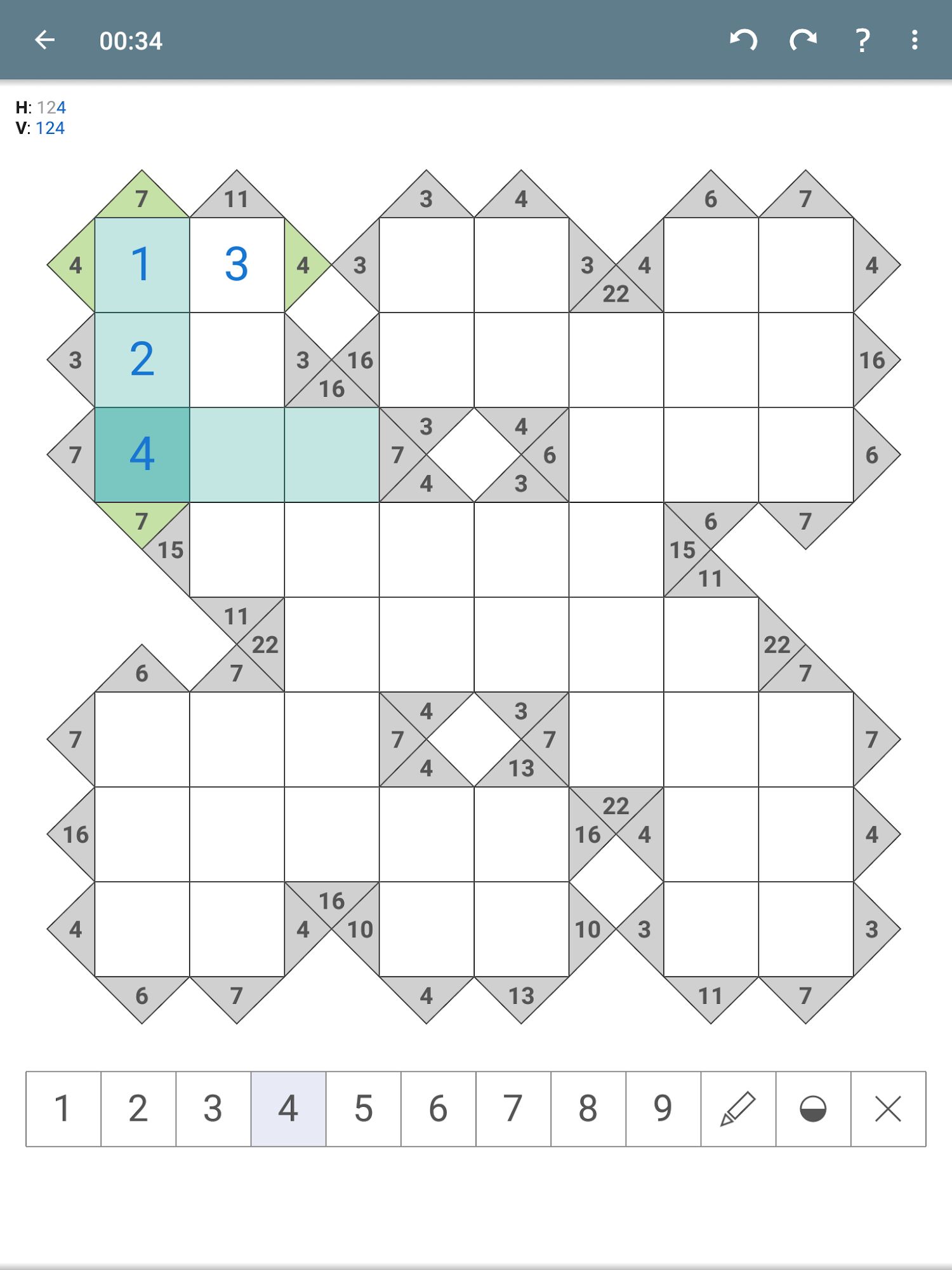 Kakuro (Cross Sums) - Classic Puzzle Game capture d'écran 1