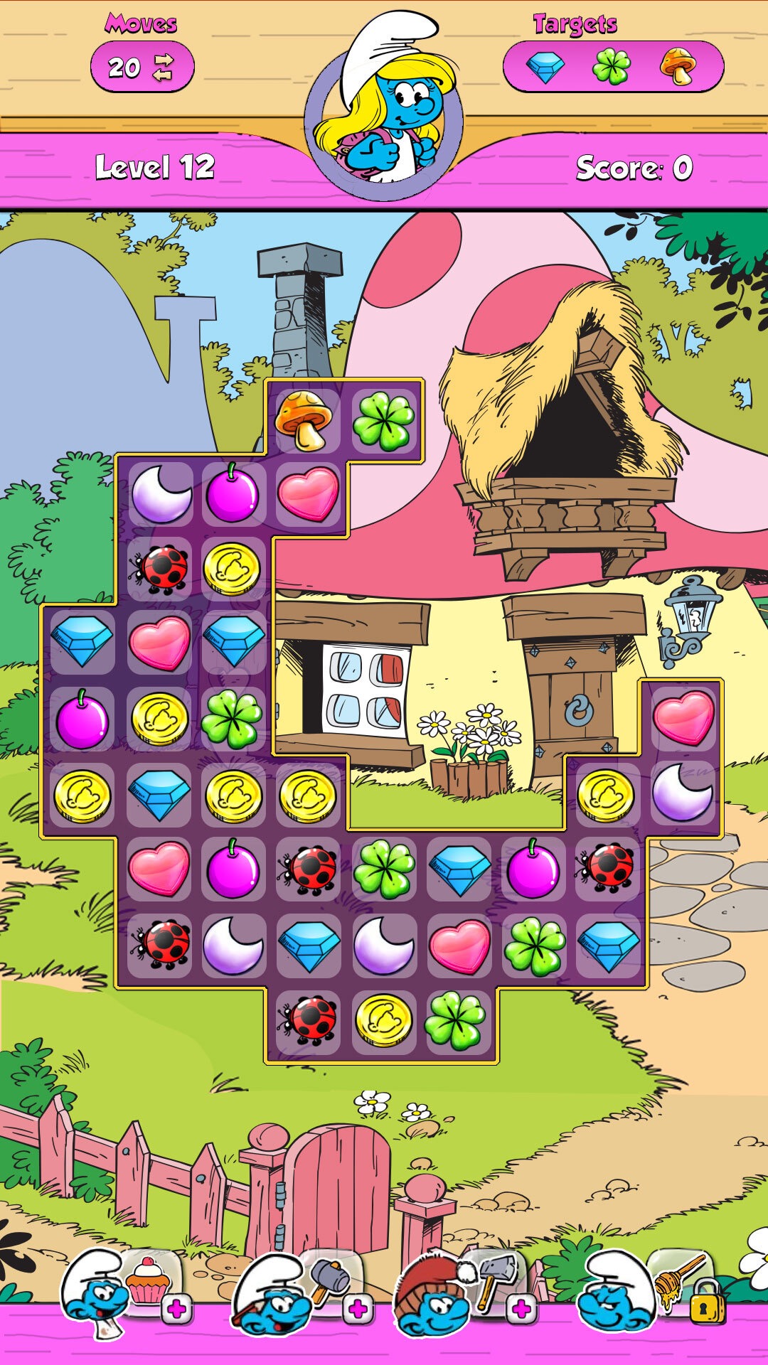 Smurfette's Magic Match captura de pantalla 1