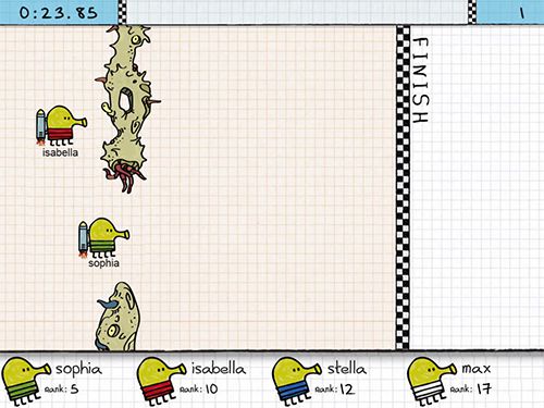 Doodle jump race in Russian