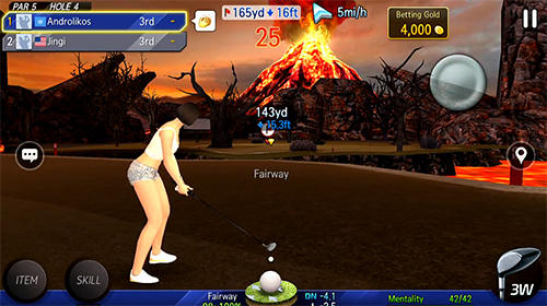 Tacada de golfe online: Campeonato Mundial para iPhone grátis