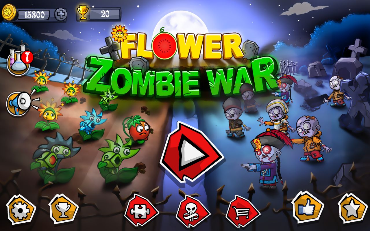 Flower Zombie War скриншот 1