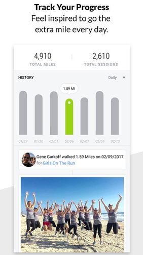 Android app Charity Miles: Walking & running distance tracker