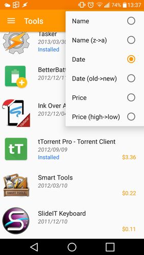 Android app Purchased apps: Restore your paid apps