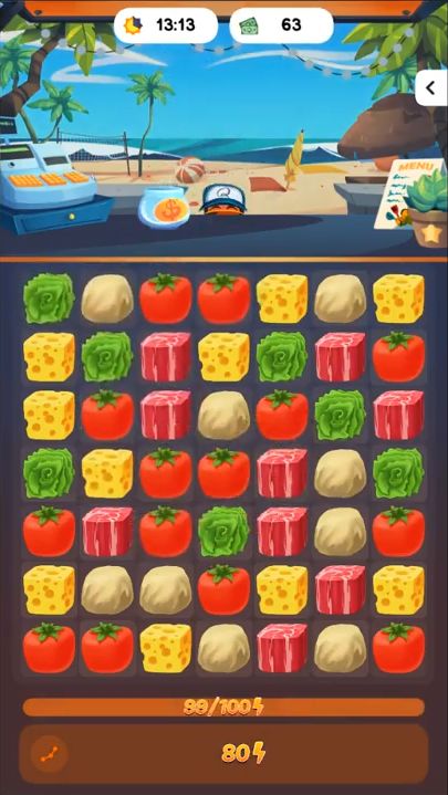 Food Frenzy: Puzzle captura de pantalla 1