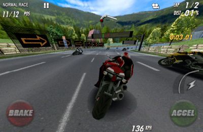 Raça na motocicletas. Poder completo