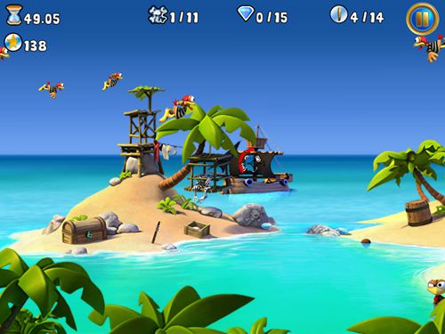 Jogos de tiro Loucos Galos Piratas: Moorhuhn