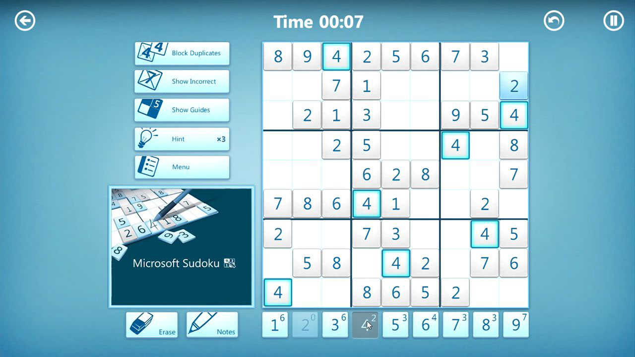 Microsoft Sudoku captura de pantalla 1