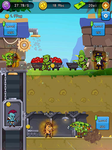 Idle goblin miner world for Android