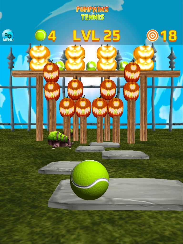 Pumpkins vs Tennis Knockdown screenshot 1