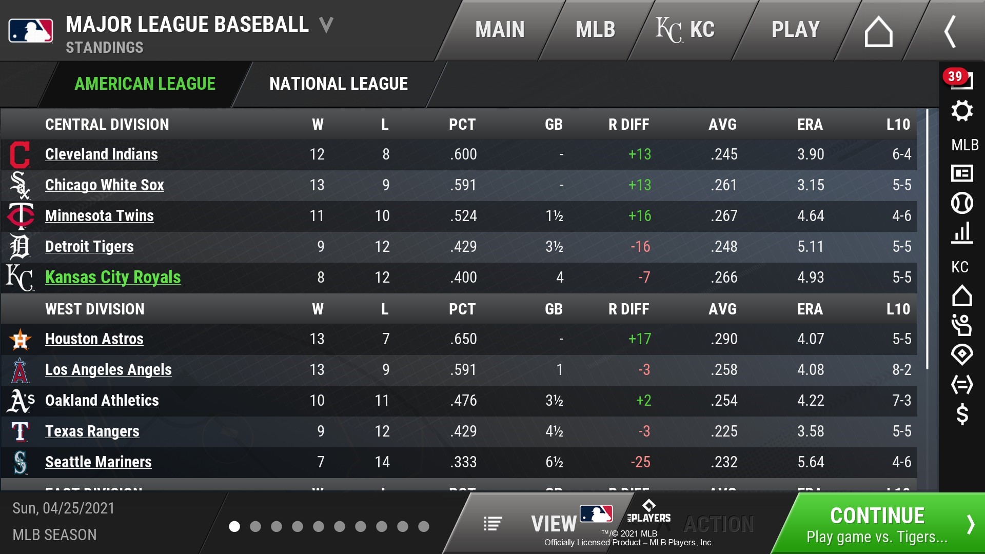 OOTP Baseball Go! スクリーンショット1