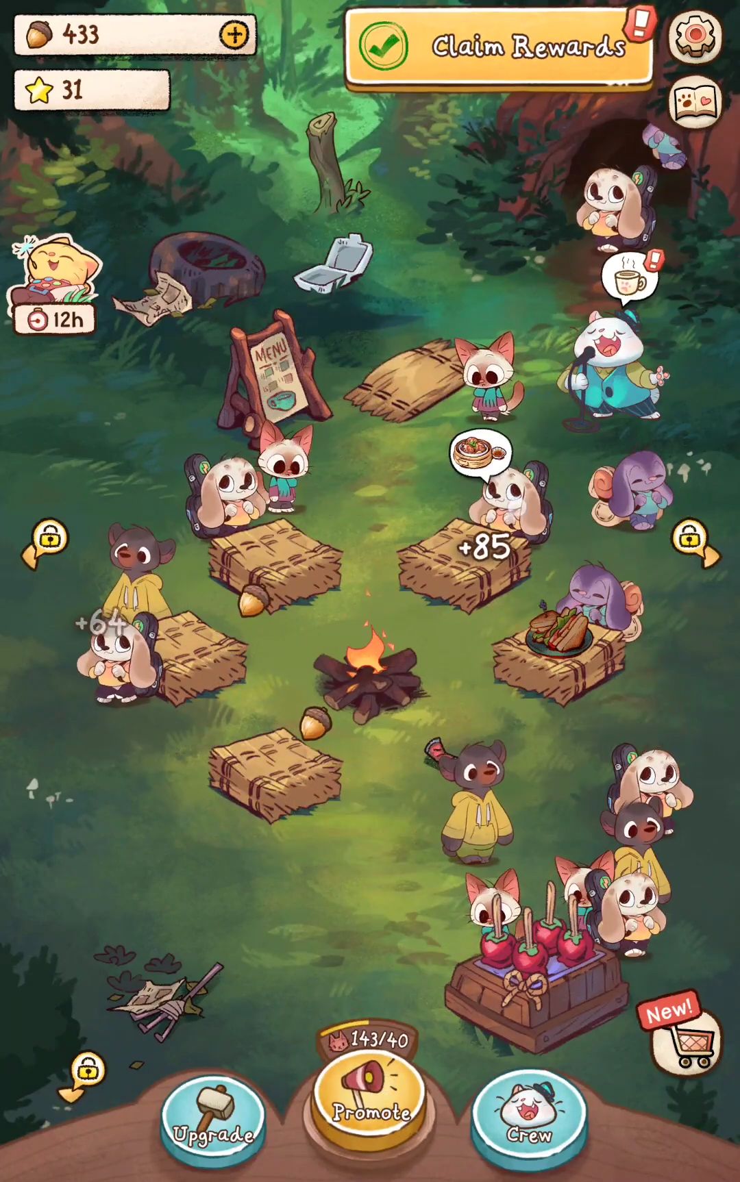 Campfire Cat Cafe - Cute Game capture d'écran 1