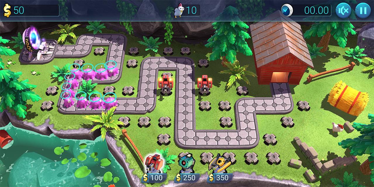 Defenchick TD - Tower Defense 3D game pour Android