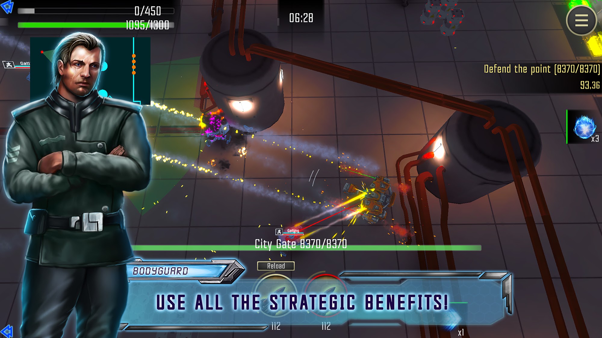 Robot Warrior: Top-down shooter. Offline game. captura de tela 1