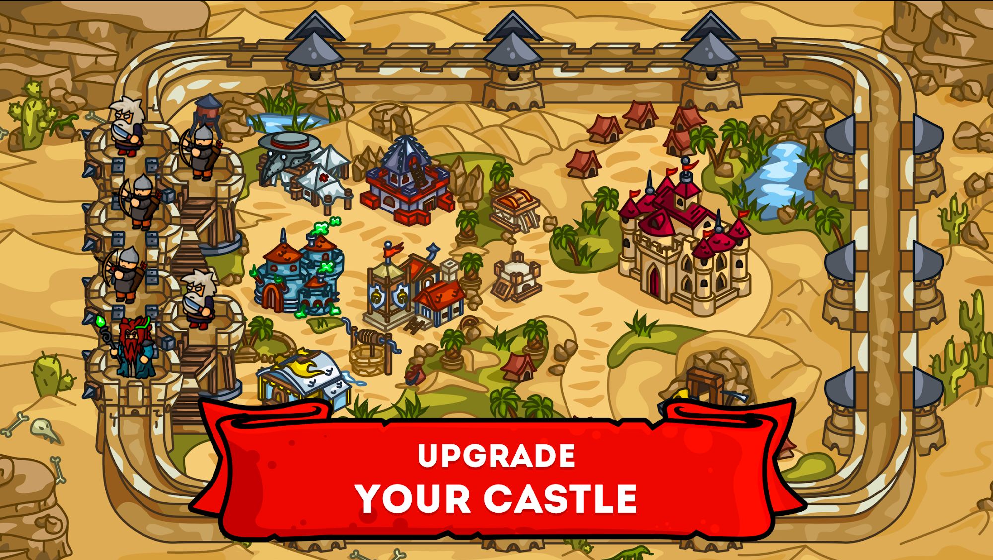 Towerwall - castle defense management strategy screenshot 1