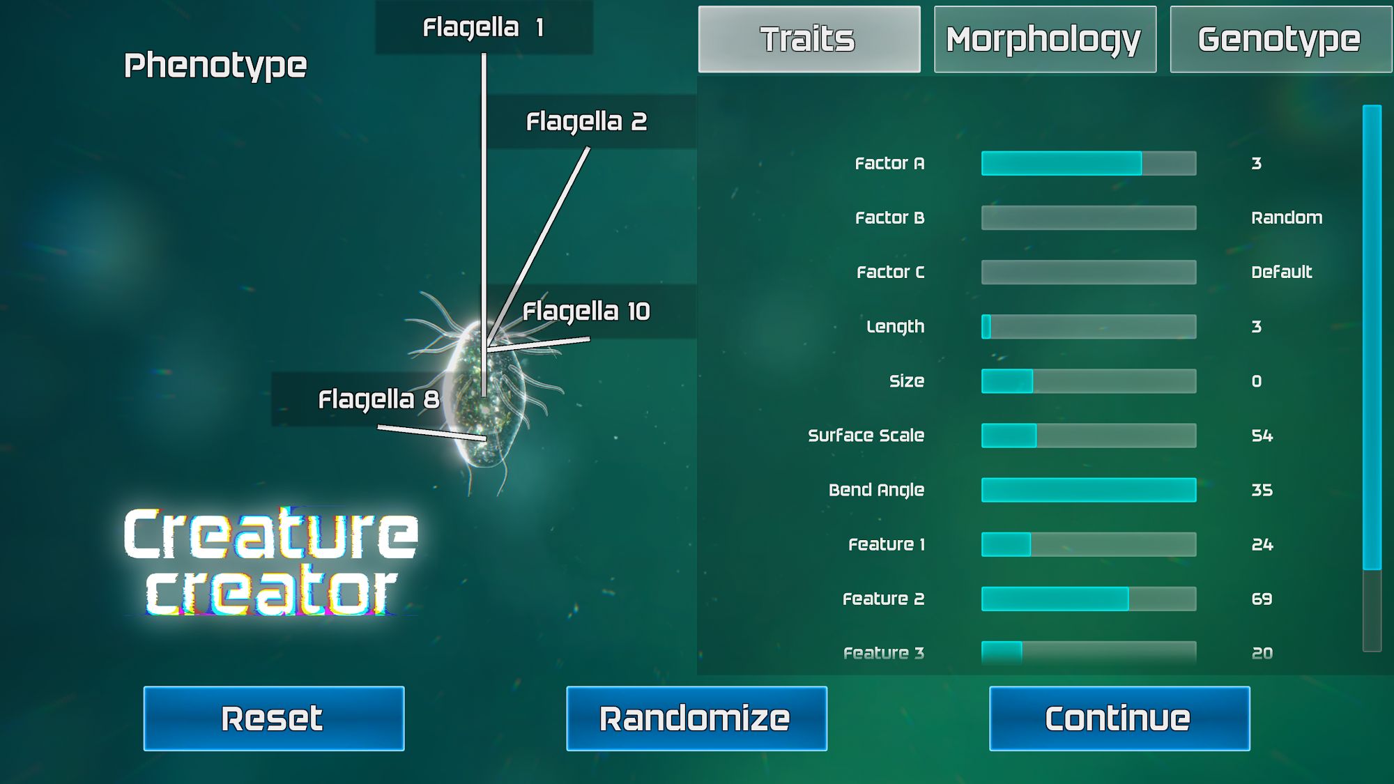 Bionix - Spore & Bacteria Evolution Simulator 3D capture d'écran 1