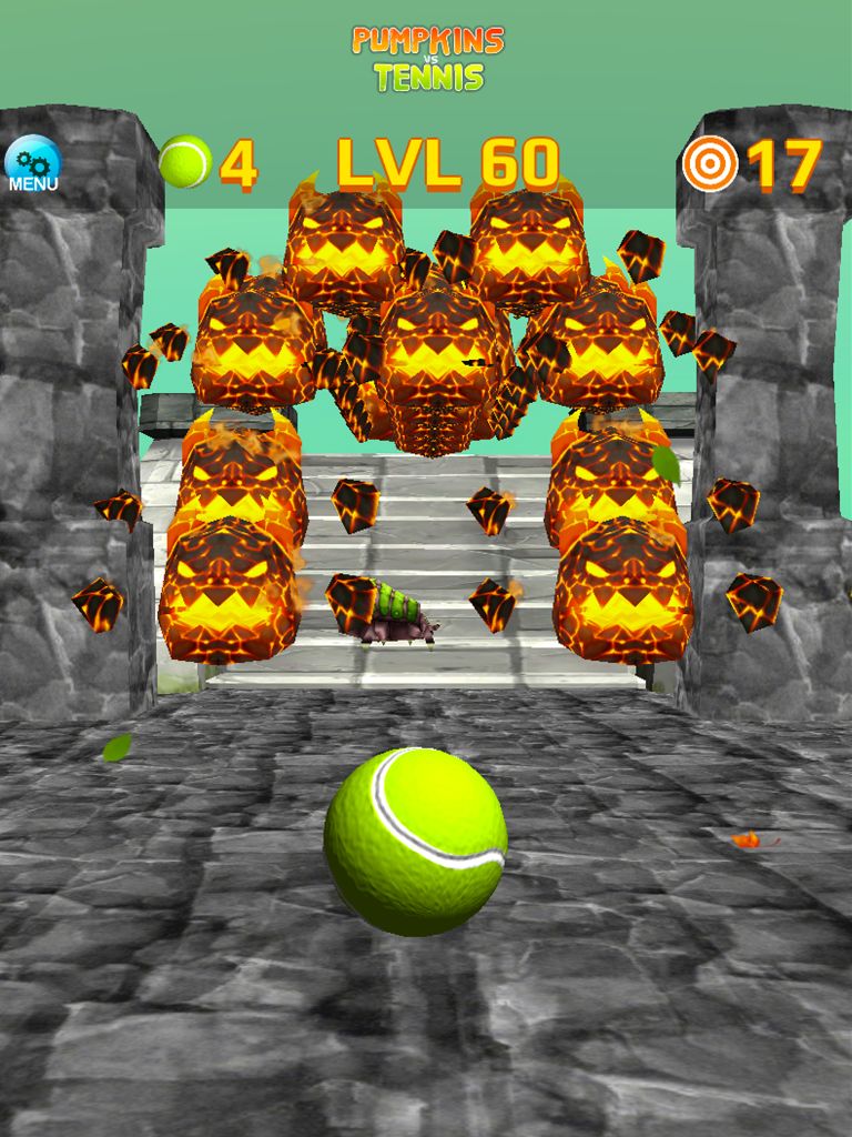 Pumpkins vs Tennis Knockdown screenshot 1