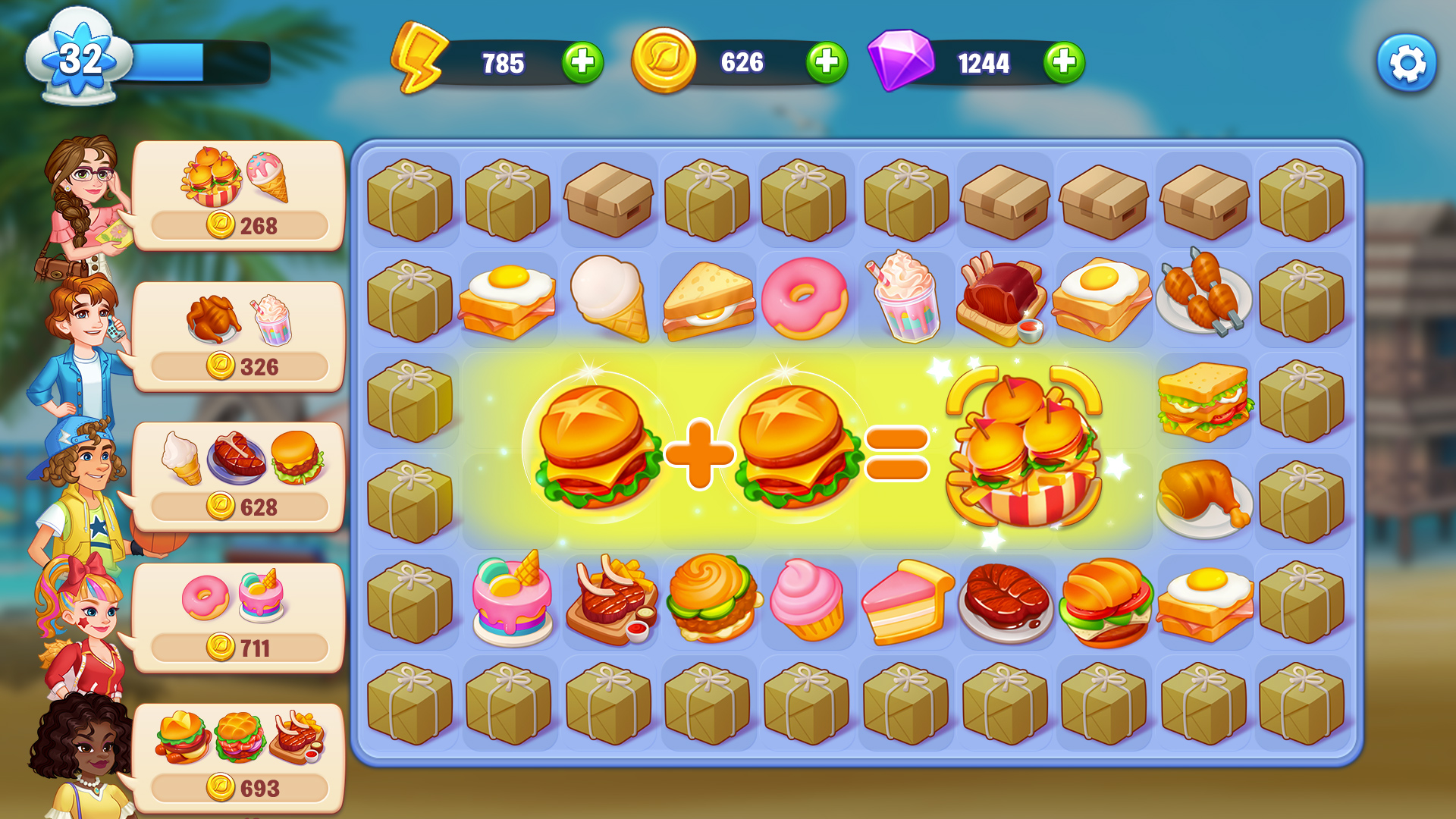 Merge Cooking: Restaurant Game скриншот 1