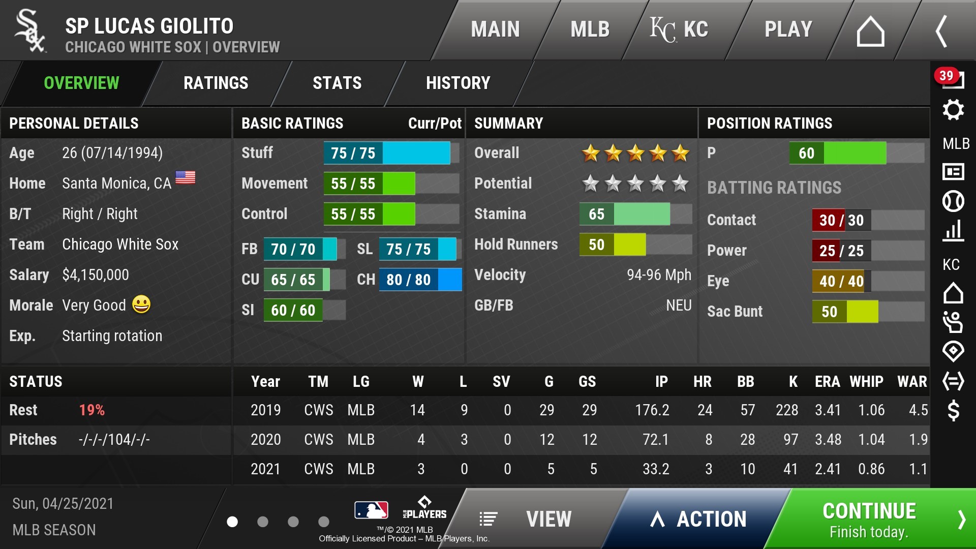 OOTP Baseball Go! screenshot 1