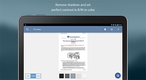 Version complètement pure TurboScan: Scanner rapide sans modes