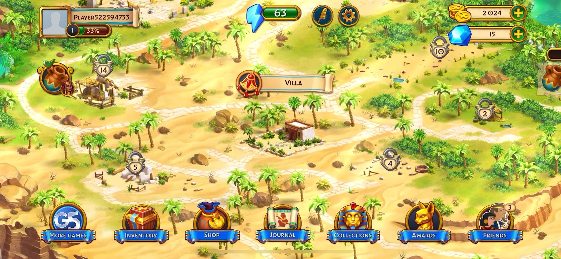 Jewels of Egypt: Match Game screenshot 1