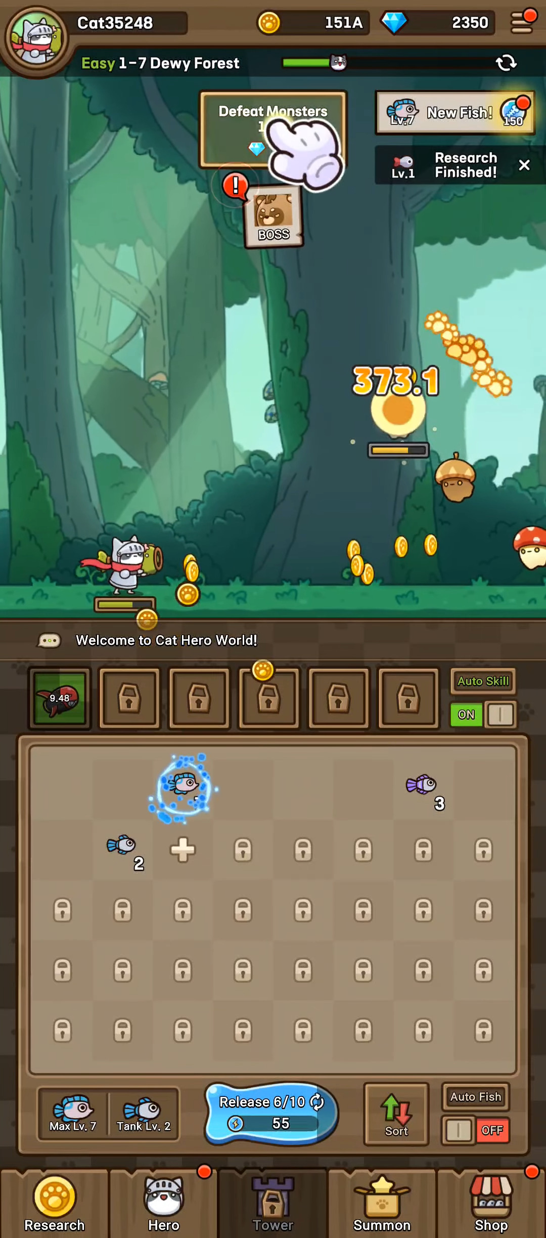 Cat Hero : Idle RPG скриншот 1