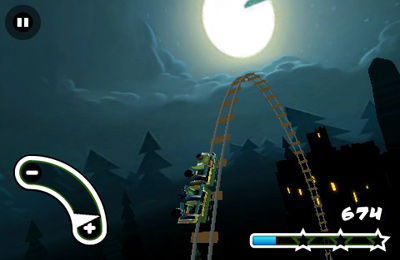 Aterrorizante montanha russa 3D para iPhone grátis