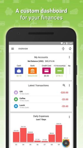 Aplicativo para Android Expense IQ - Administrador de dinero