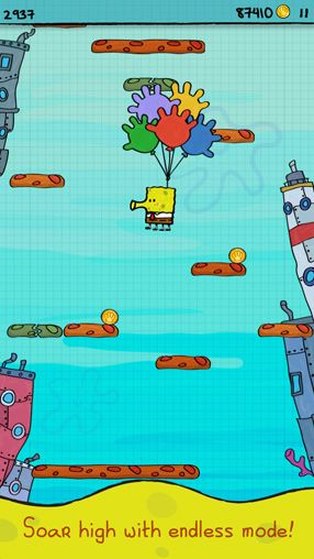 Doodle Jump Sponge Bob Square pants in Russian